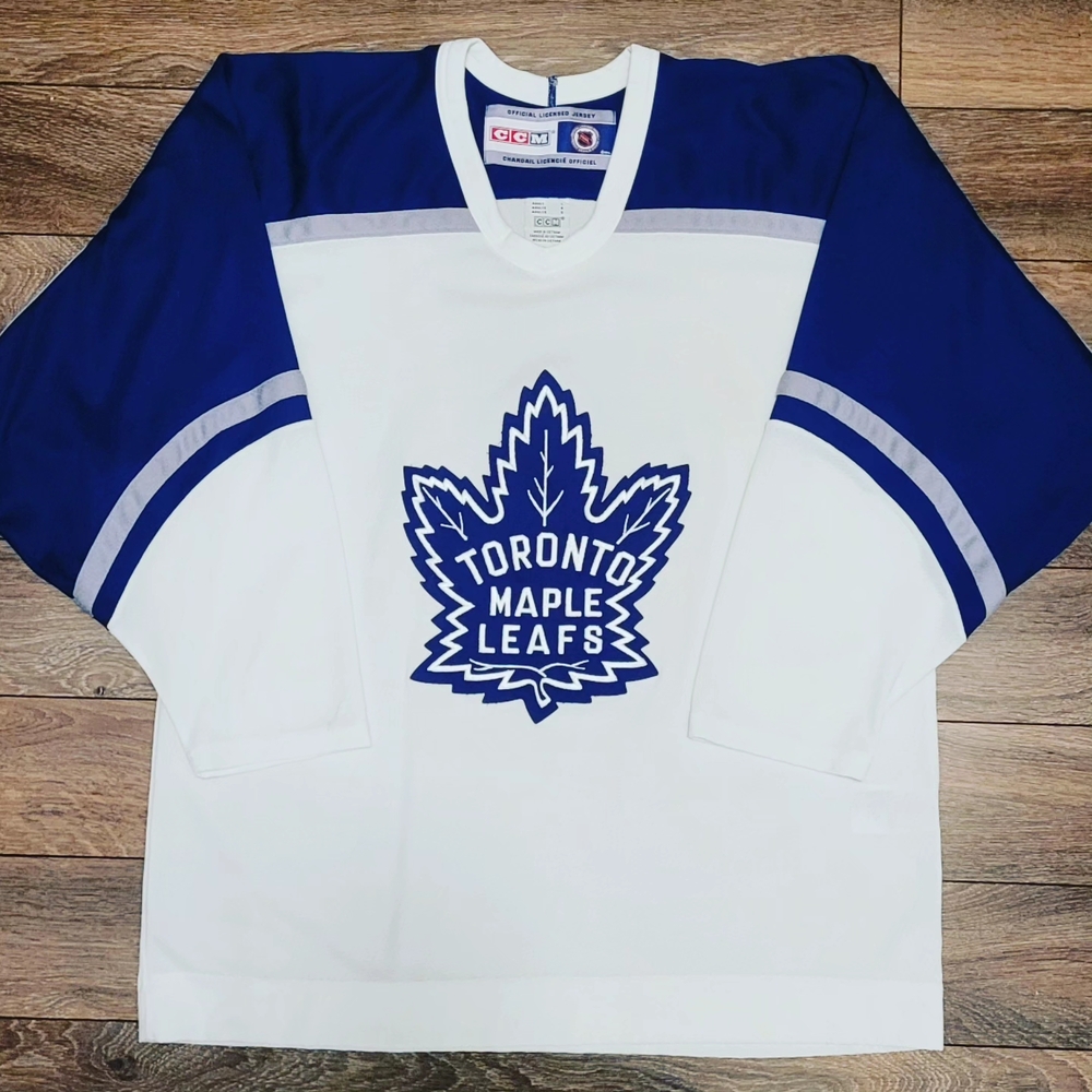 CCM Toronto Maple Leafs Blue and White Jersey